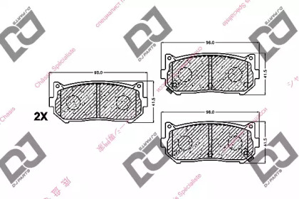 Комплект тормозных колодок DJ PARTS BP1506